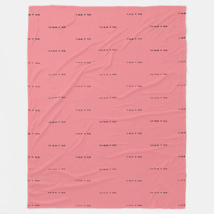 Couverture Polaire Dusty rose Simple Personnalisé Nom Répétant