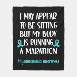 Couverture Polaire Dysautonomia POTS Turquoise Ribbon Autonome Dysfu