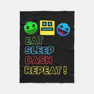 Couverture Polaire Eat Sleep Dash Répéter Video Game Géométrie Vidéo