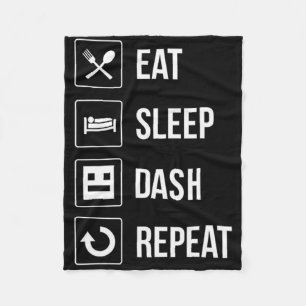 Couverture Polaire Eat Sleep Dash Répéter Video Game Géométrie Vidéo 