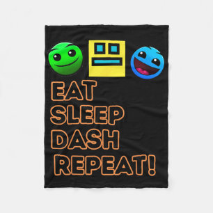 Couverture Polaire Eat Sleep Dash Répéter Video Game Géométrie Vidéo