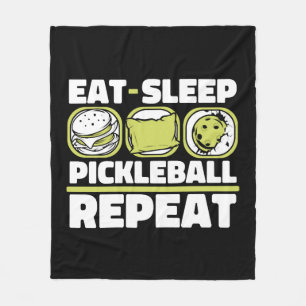 Couverture Polaire Eat Sleep Pickleball Répéter Coach Player Pro Team
