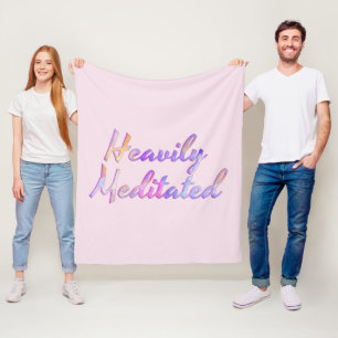 Couverture Polaire Eau bleu rose mauve fortement méditée