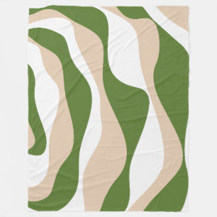 Couverture Polaire Ebb et flux 4 - Blanc, Sable et Palm Green
