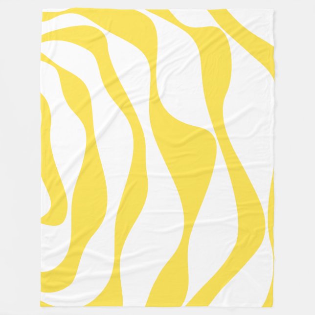 Couverture Polaire Ebb et flux 4 en citron jaune et blanc (Devant)