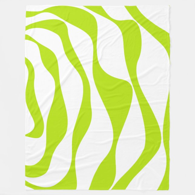 Couverture Polaire Ebb et flux 4 en Lime vert et blanc (Devant)