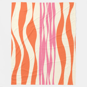 Couverture Polaire Ebb et flux - rose, orange et crème