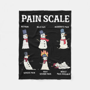 Couverture Polaire Échelle de douleur rétro Bonhomme de neige Trauma