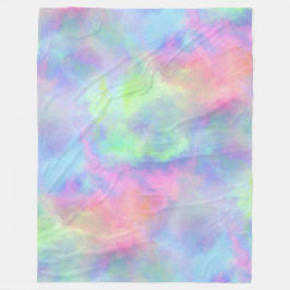 Couverture Polaire éclaboussure d'aquarelle opale :