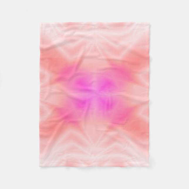 Couverture Polaire Éclaboussure rose (Devant)