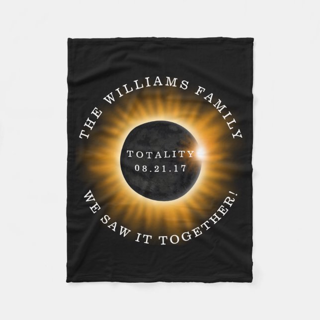 Couverture Polaire Éclipse solaire de totalité de famille (Devant)