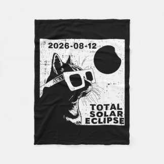 Couverture Polaire Éclipse solaire totale 2026 Amateur de chats