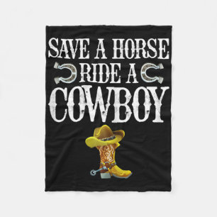 Couverture Polaire Économisez Une Promenade À Cheval Sur Un Cowboy