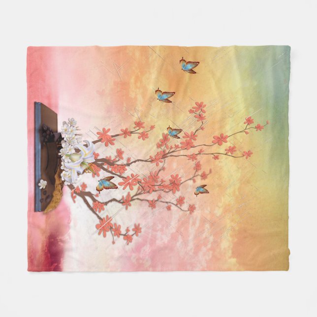 Couverture Polaire Écran Ikebana (Devant (Horizontal))
