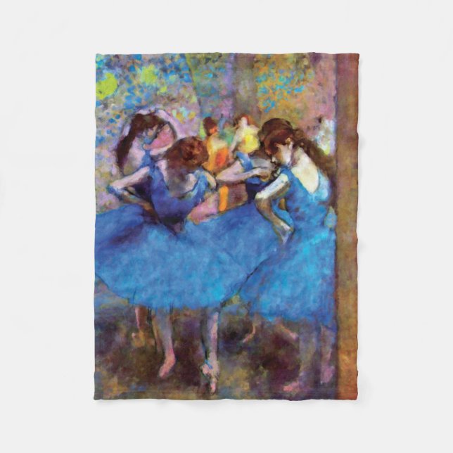 Couverture Polaire Edgar Degas - Danseurs En Bleu - Amoureux De Danse (Devant)