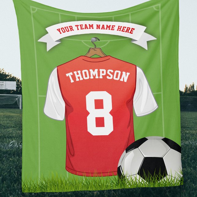 Couverture Polaire EditCustom Soccer Name Number Team (Créateur téléchargé)