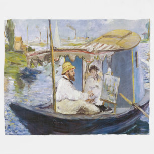 Couverture Polaire Edouard Manet - Monet dans son Studio Boat