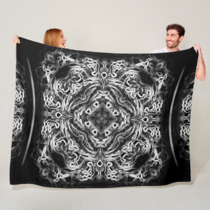 Couverture Polaire Édredon tribal de mandala de dragon indigène de
