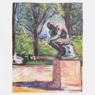 Couverture Polaire Edvard Munch - Le penseur de Rodin