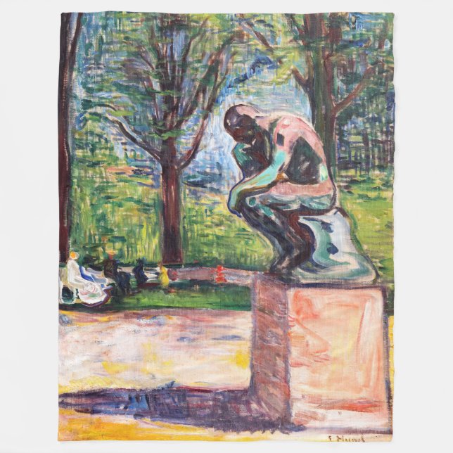 Couverture Polaire Edvard Munch - Le penseur de Rodin (Devant)