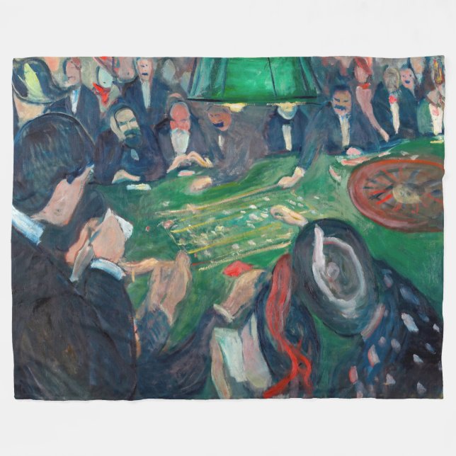 Couverture Polaire Edvard Munch - Table de roulette à Monte Carlo (Devant (Horizontal))