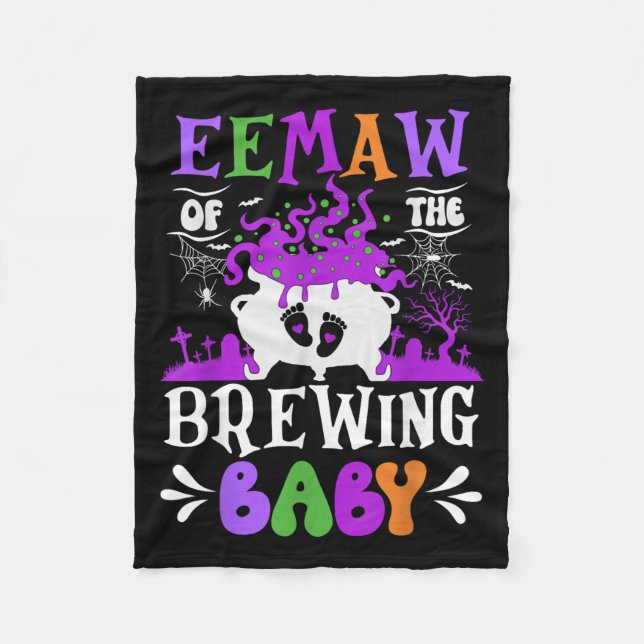 Couverture Polaire Eemaw Du Bébé Brassant Grand-Mère À Être Halloween (Devant)