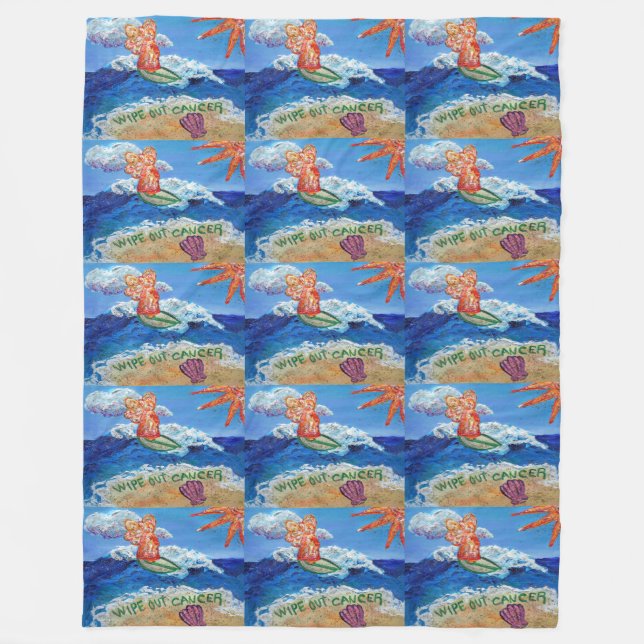 Couverture Polaire Effacer Cancer Angel Custom Art Fleece Blanket (Devant)
