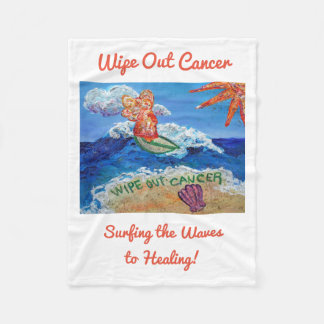 Couverture Polaire Effacer le cancer Surfing Angel Soft Fleece Blanke