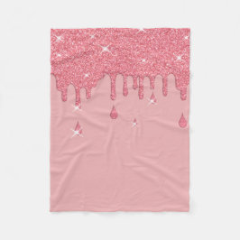Couverture Polaire Effet Parties scintillant rose et étincelles