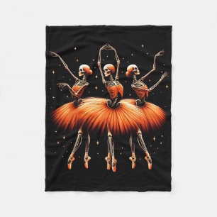 Couverture Polaire Éffrayante Llerina Skeleton Danser Drôle Llet Hall