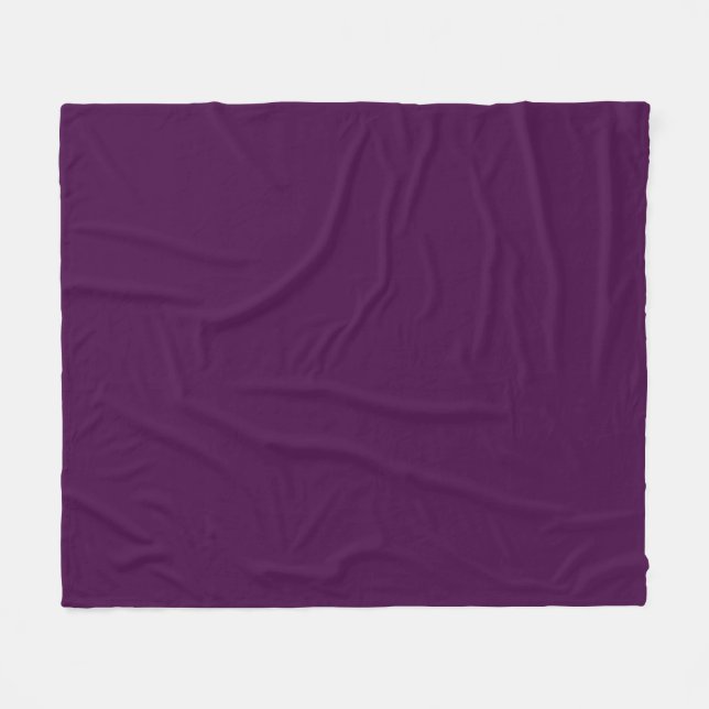 Couverture Polaire Eggplant Purple Solid (Devant (Horizontal))
