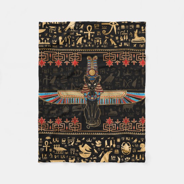 Couverture Polaire Egyptian Cat - Bastet (Devant)