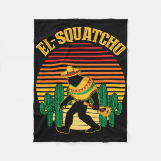 Couverture Polaire El Squatcho Bigfoot Sasquatch Drôle Cinco De Mayo