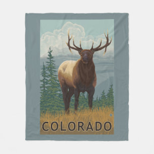 Couverture Polaire Élans SceneColorado