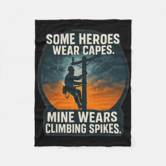 Couverture Polaire Electrician Lineworker Pride Climbing Spikes Desig