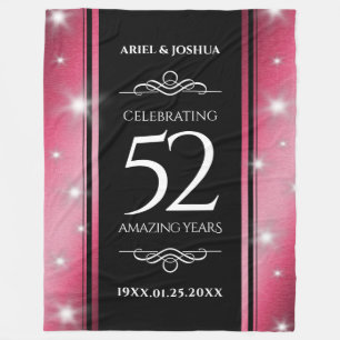 Couverture Polaire Élégant 52ème anniversaire de Mariage de rubis éto