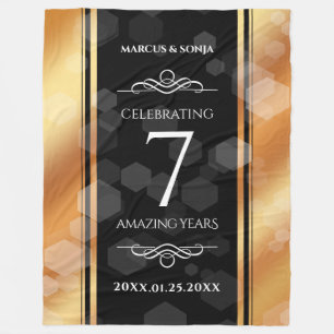 Couverture Polaire Élégant 7ème anniversaire de Mariage de cuivre