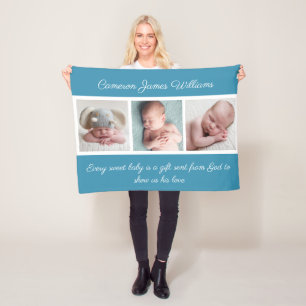 Couverture Polaire Elégant Baby Boy Photo Cute New born Quote