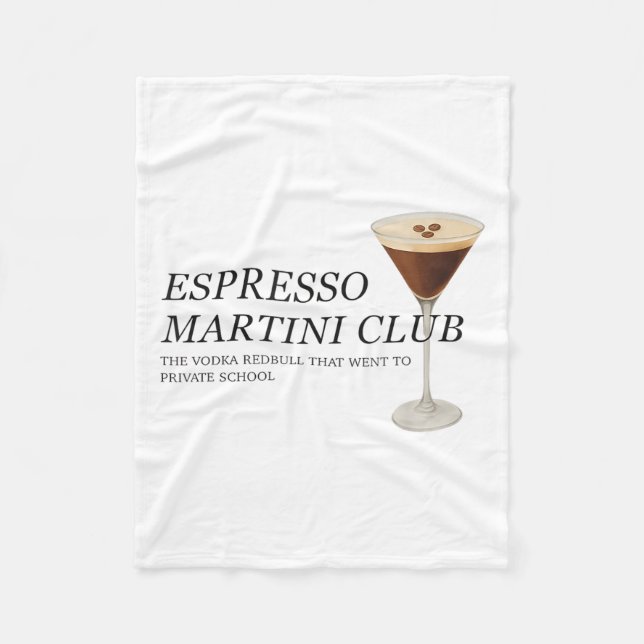 Couverture Polaire Elégant Espresso Martini Drôle Citation (Devant)