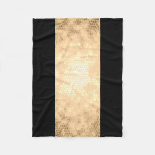 Couverture Polaire élégant faux or clair et bandes noires