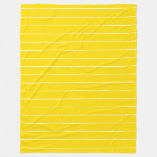 Couverture Polaire Elégant jaune blanc rayé Modèle couleur tendance