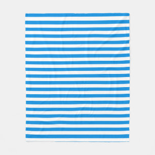 Couverture Polaire Élégant Modèle tendance Bleu Blancs rayé Moyen