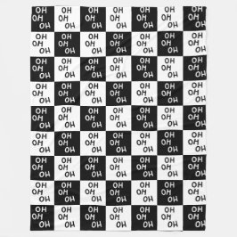 Couverture Polaire Elegant Modern Black White Typography Christmas