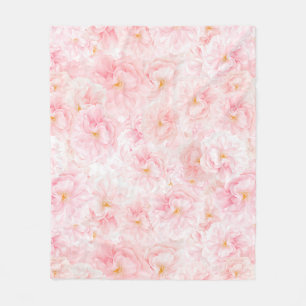 Couverture Polaire Elégant Motif de fleurs de cerisier Sherpa Blank