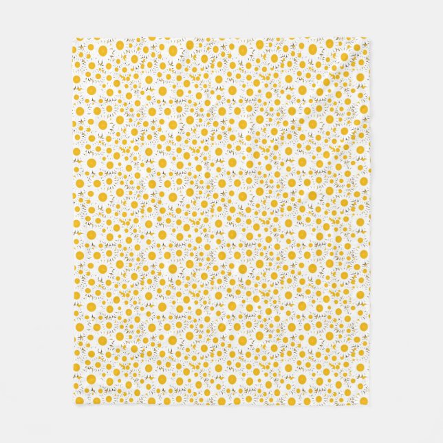 Couverture Polaire Élégant motif de marguerite blanche (Devant)