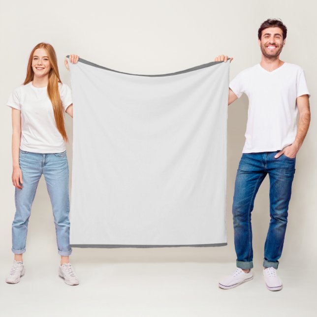 Couverture Polaire Élégant Motif géométrique ovale gris (En situation)