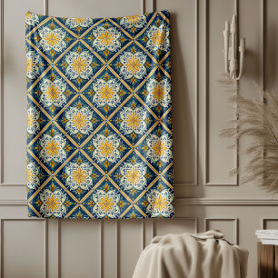 Couverture Polaire Elégant Motif méditerranéen inspiré des côtes