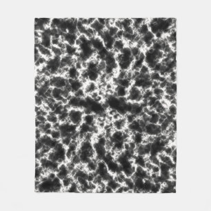 Couverture Polaire Elégant noir et Marbre blanc