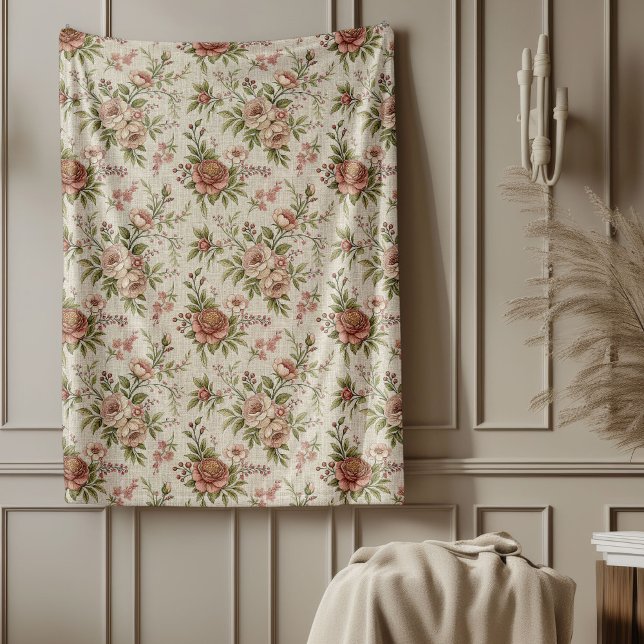 Couverture Polaire Élégant Rustic Farmhouse Chic Soft Floral Designs (Elegant Rustic Farmhouse Chic Soft Floral Designs Fleece Blanket)