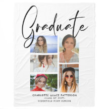 Élégant Script Multi Photo Graduate